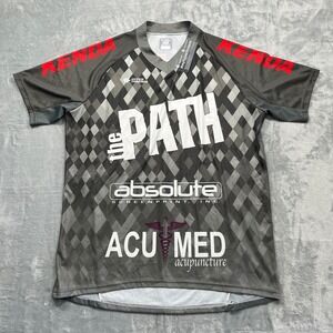 Hyper Threads Cycling Jersey Mens 3XL Grey Argyle Kenda The Path Acu Med NEW